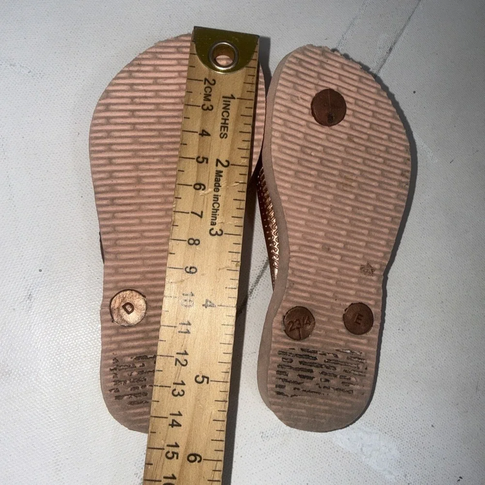Havaianas Top Trend Pink Rose Shimmer  Flip Flop Sandals Kid's Toddler Size 9C